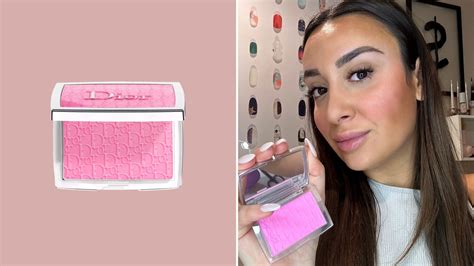 dior blush balm|Dior blush with flushed cheeks.